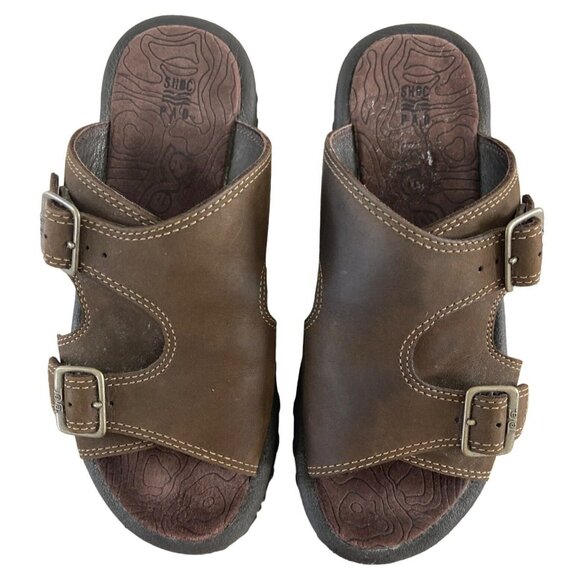 Teva Alexandra Sandal Brown Leather Open Toe Buckle Detail Comfort Womens Size 6 - Picture 2 of 9